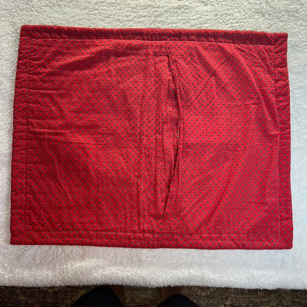 2 Cozy Line‎ Quilted Pillow Shams Home Fashions Christmas Wreath 100% Cotton
